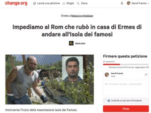 La falsa petizione con appena 100 firme richieste